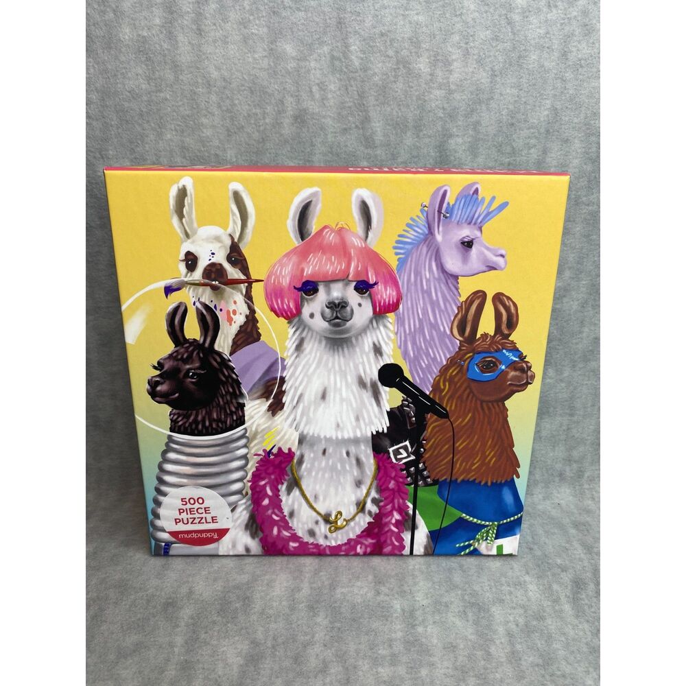 Mudpuppy Llama Rama Jigsaw Puzzle 500 pieces 20" x‎ 20" Complete